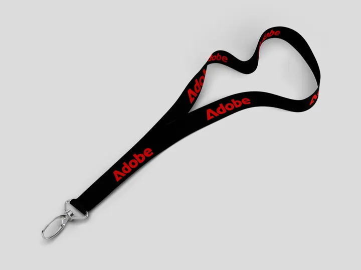 Mockup Lanyard Black Adobe Partner Conference 2,5cm x 85cm v.02