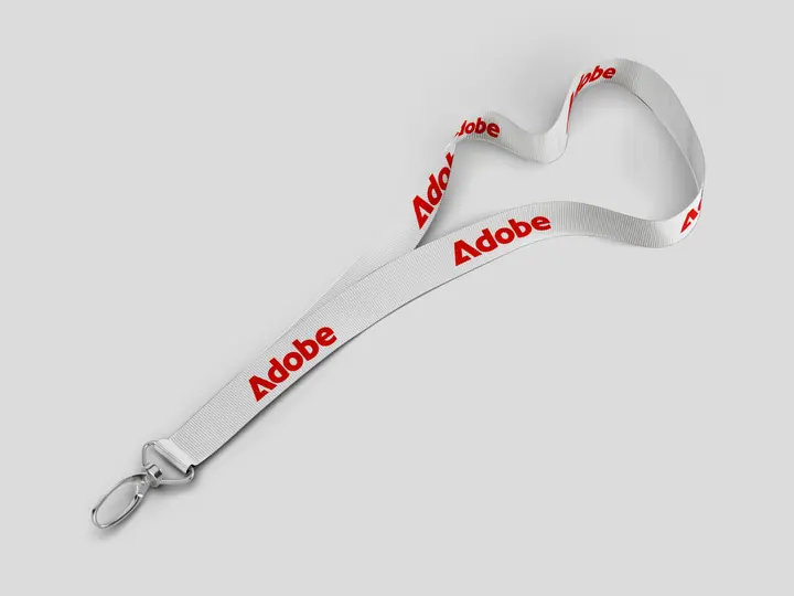 Mockup Lanyard White Adobe Partner Conference 2,5cm x 85cm v.02