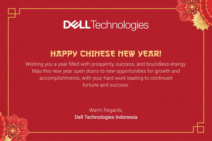 Greeting Card Dell CNY 15cm x 10cm v.03